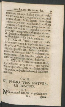 Cap. II. De Primo Iuris Naturalis Principio