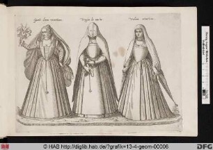 [Venezianische Damen in unterschiedlicher Kleidung. Kostümkunde.]