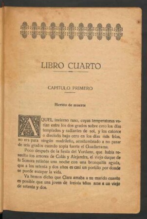 Capítulo primero - Herido de muerte