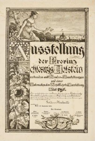Ausstellung der Provinz Schleswig-Holstein verbunden mit Sonder-Ausstellungen und einer Internationalen Schifffahrts-Ausstellung 1896.