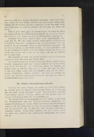 III. Primäre Pneumokokkenmeningitis.