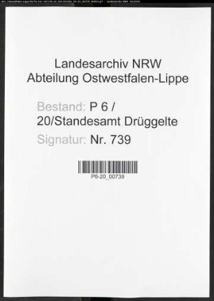 Sterberegister Standesamt Drüggelte