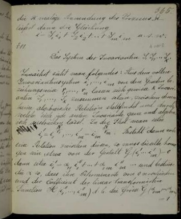 § 11. Das System der Invarianten [...]