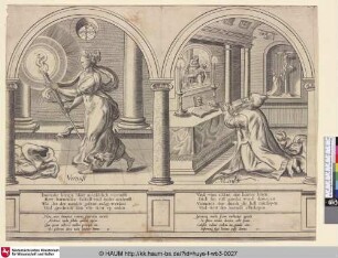 [Zwei biblische Allegorien: Blinder Einfallsreichtum / Büßender Mann; Two biblical allegories: Blind ingenuity / Penitant man]