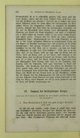43. Ausgang des dreißigjährigen Krieges