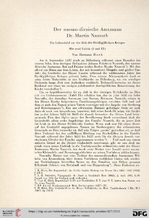78: Der nassau-diezische Amtmann Dr. Martin Naurath : Ein Lebensbild aus der Zeit des Dreißigjährigen Krieges