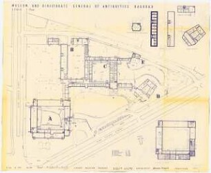 Antikenmuseum, Bagdad - Museum and Directorate General of Antiquities, Baghdad: Layout Museum Bagdad 1:500