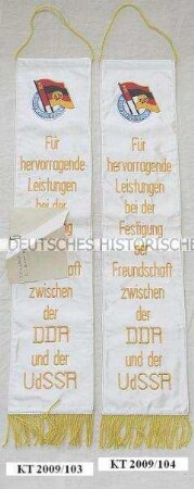 Fahnenschleife der Gesellschaft für Deutsch-Sowjetische Freundschaft
