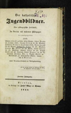 2: Der katholische Jugendbildner - 2.1840