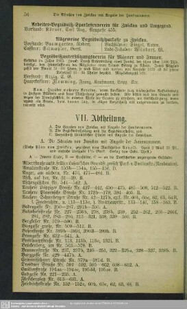 VII. Abtheilung