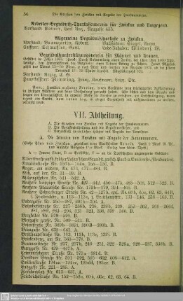 VII. Abtheilung