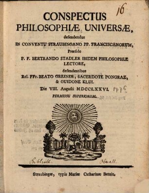 Conspectus philosophiae universae