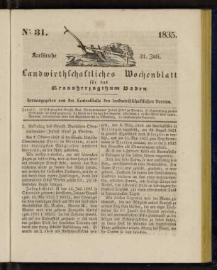 No. 31. 31. Juli