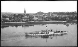 Meißen. Cölln mit Elbe u. Dampfer Karlsbad