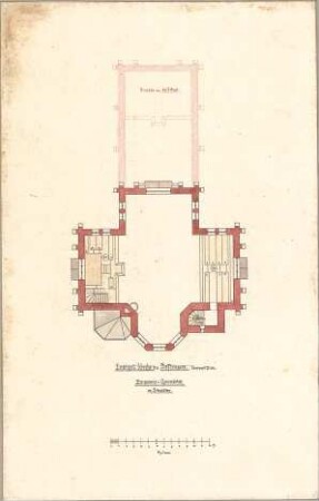 Dolmetsch, Heinrich; Ulm - Söflingen; Christuskirche mit Pfarrhaus - Empore (Grundriss)