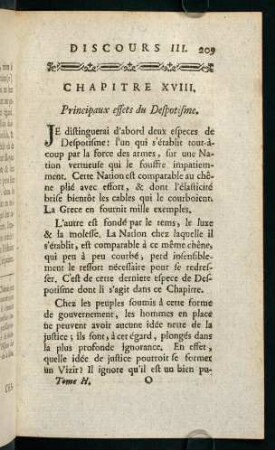 209-217, Chapitre XVIII. Principaux effets du Despotisme.