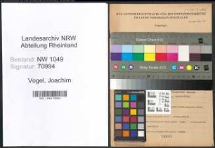 Entnazifizierung Joachim Vogel , geb. 15.01.1898 (Revisor)