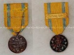 Silberne Friedrich-August-Medaille am Band für Kriegsverdienste mit der Bandspange Weltkrieg 1914-16