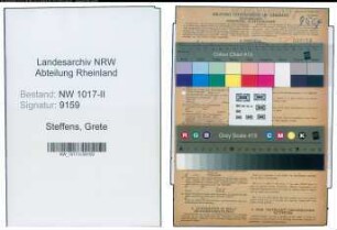 Entnazifizierung Grete Steffens , geb. 06.09.1913 (Verkaeuferin)