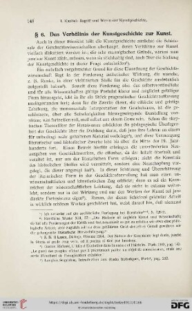 § 6. Das Verhältnis der Kunstgeschichte zur Kunst