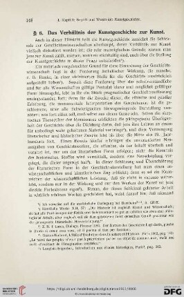 § 6. Das Verhältnis der Kunstgeschichte zur Kunst