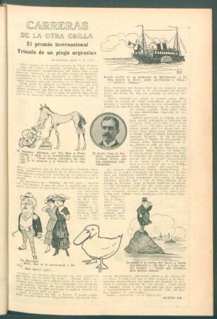El premio internacional : Triunfo de un pingo argentino