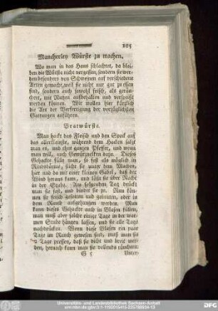 Mancherley Würtste zu machen.