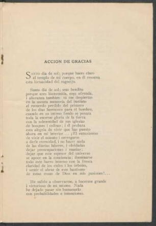 Acción de gracias