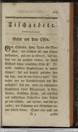 Tischgebete
