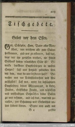 Tischgebete