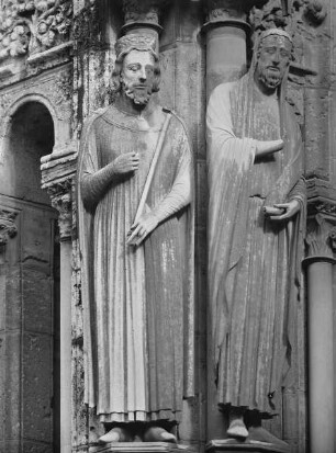 Portalanlage (Nordportal) — Vorhalle des Nordwestportals — Statue