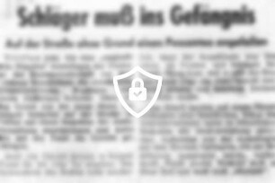 Schläger muß ins Gefängnis