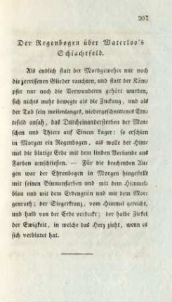 Der Regenbogen über Waterloo's Schlachtfeld