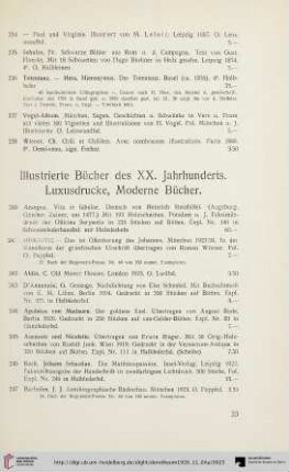 Illustrierte Bücher des XX. Jahrhunderts: Luxusdrucke, Moderne Bücher (Nr. 240-521)