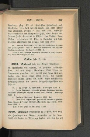 3997. Sylvius (uth dem Busch) (Christoph)