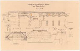 Umbau der Werra-Brücke bei Hedemünden Schinkelwettbewerb 1943: Wettbewerbsunterlagen: Straßenbrücke. Ansicht, Grundriss 1:200, Schnitte 1:100, Grundriss der Strompfeiler 1:50