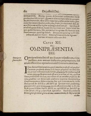 Caput XII. De Omnipræsentia Dei.
