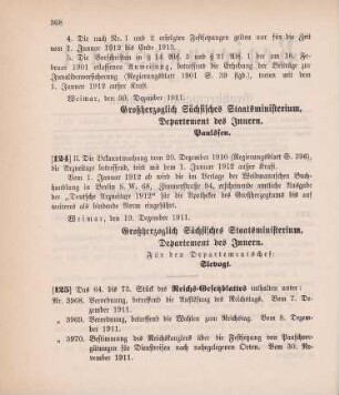 Nr. 124: Ministerialbekanntmachung, betreffend die Deutsche Arzneitaxe 1912