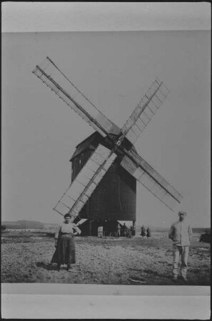Belgern-Bockwitz. Bockmühle mit Müllersleuten, Ansichtskarte, Repro, Ausschnitt