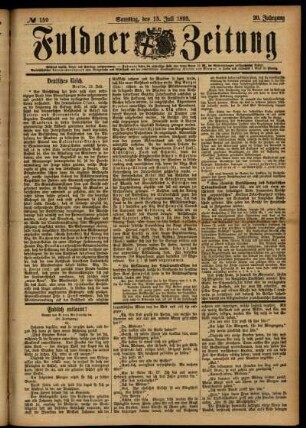 Ausgabe vom Samstag, den 15. Juli 1893.
