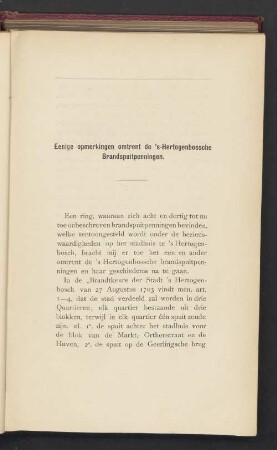 Eenige opmerkingen omtrent de 's-Hertogenbossche Brandspuitpenningen