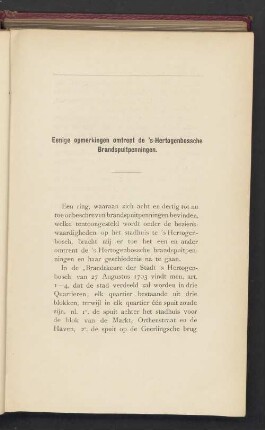 Eenige opmerkingen omtrent de 's-Hertogenbossche Brandspuitpenningen