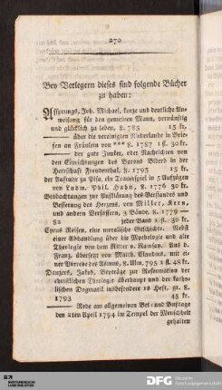 Bey Verlegern dieses sind folgende Bücher zu haben: