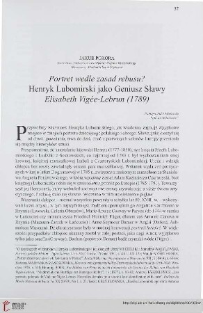 69: Portret wedle zasad rebusu? : Henryk Lubomirski jako Geniusz Sławy Elisabeth Vigée-Lebrun (1789) =