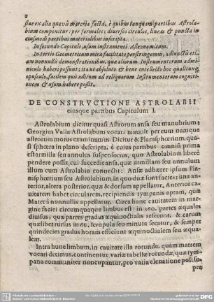 De Constructione Astrolabii eiusque patrtibus Capitulum I.