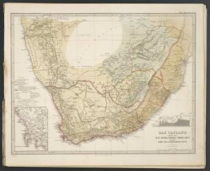 Das Capland nebst den Süd-Afrikanischen Freistaaten und dem Gebiet Der Kaffern & Hottentotten [Hand-Atlas über alle Theile der Erde nach dem neuesten Zustande und über das Weltgebäude]