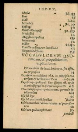 Vocabulorum quorundam, & propositionum explicationes.