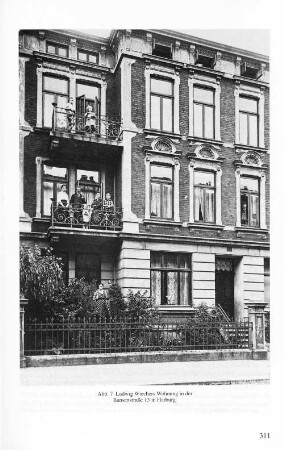Abb. 7 Ludwig Wiechers Wohnung in der Bansenstraße 13 in Harburg.