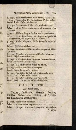 XIX-XXVII, Caput XVII - XVIII