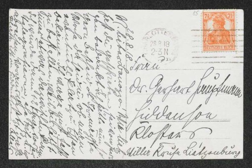 Brief von Irma Klimsch an Margarete Hauptmann